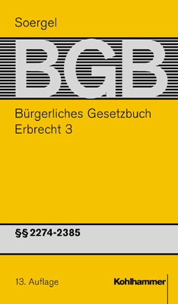 Bürgerliches Gesetzbuch mit Einführungsgesetz und Nebengesetzen (BGB) von Damrau,  Jürgen, Dielitz,  Andreas, Herzler,  Frauke, Soergel,  Hans-Theodor, Zimmermann,  Walter