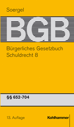 Bürgerliches Gesetzbuch mit Einführungsgesetz und Nebengesetzen (BGB) von Benicke,  Christoph, Beuthien,  Volker, Bruß,  Hans-Christoph, Engel,  Johannes, Krepold,  Hans-Michael, Matthiessen,  Michael, Schur,  Wolfgang, Soergel,  Hans-Theodor, von Reden,  Alexander, Werner,  Stefan