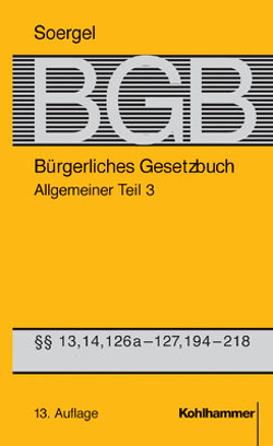 Bürgerliches Gesetzbuch mit Einführungsgesetz und Nebengesetzen (BGB) von Dielitz,  Andreas, Herzler,  Frauke, Marly,  Jochen, Niedenführ,  Werner, Pfeiffer,  Thomas, Soergel,  Hans-Theodor