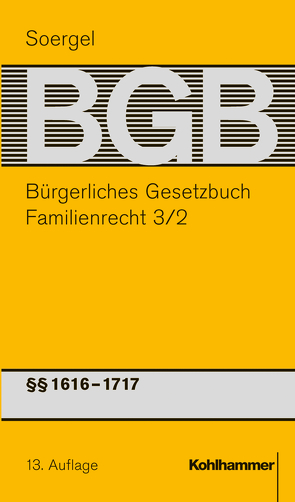 Bürgerliches Gesetzbuch mit Einführungsgesetz und Nebengesetzen (BGB) von Fischinger,  Philipp S., Gietl,  Andreas, Hilbig-Lugani,  Katharina, Jakobitz,  Axel, Löhnig,  Martin, Matthiessen,  Michael, Plettenberg,  Ina, Preisner,  Mareike, Runge-Rannow,  Maria-Viktoria, Soergel,  Hans-Theodor, Zecca-Jobst,  Barbara