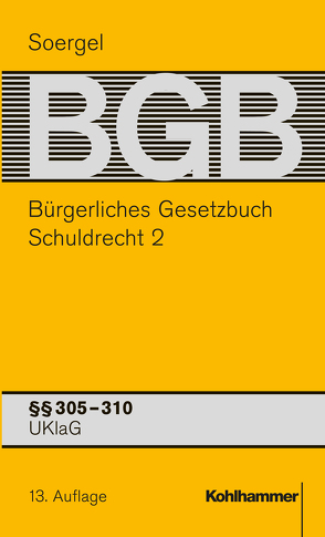 Bürgerliches Gesetzbuch mit Einführungsgesetz und Nebengesetzen (BGB) von Fritzsche,  Jörg, Knops,  Kai-Oliver, Matthiessen,  Michael, Soergel,  Hans-Theodor