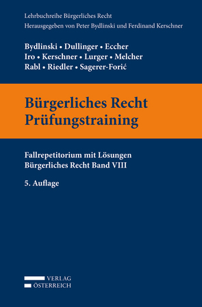 Bürgerliches Recht Prüfungstraining von Bydlinski,  Peter, Dullinger,  Silvia, Eccher,  Bernhard, Iro,  Gert, Kerschner,  Ferdinand, Lurger,  Brigitta, Melcher,  Martina, Rabl,  Christian, Riedler,  Andreas, Sagerer-Forić,  Katharina