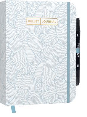 Bullet Journal „Jungle Blue“ 05 mit original Tombow TwinTone Dual-Tip Marker 33 black