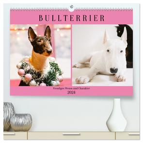 Bullterrier. Freudiges Wesen und Charakter (hochwertiger Premium Wandkalender 2024 DIN A2 quer), Kunstdruck in Hochglanz von Hurley,  Rose