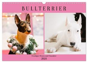 Bullterrier. Freudiges Wesen und Charakter (Wandkalender 2024 DIN A3 quer), CALVENDO Monatskalender von Hurley,  Rose