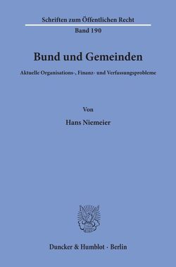 Bund und Gemeinden. von Niemeier,  Hans