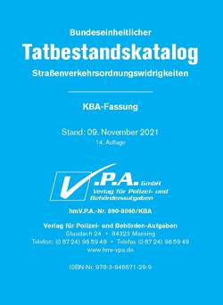 Bundeseinheitlicher Tatbestandskatalog KBA-Langfassung, gebunden von V.P.A. GmbH