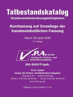 Bundeseinheitlicher Tatbestandskatalog Polizeifassung, gebunden von V.P.A. GmbH