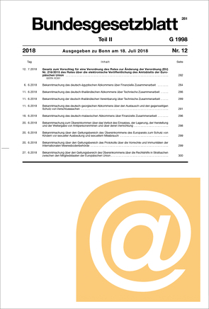 Bundesgesetzblatt Teil II, E-Mail-Infoservice