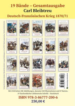 [BUNDLE] DEUTSCH-FRANZÖSISCHE KRIEG 1870/71 in Schlachtenschilderungen von Carl Bleibtreu von Bleibtreu,  Carl, Haug,  Robert, Speyer,  Christian