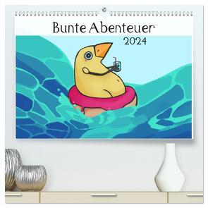 Bunte Abenteuer (hochwertiger Premium Wandkalender 2024 DIN A2 quer), Kunstdruck in Hochglanz von Anemoyaga,  Anemoyaga