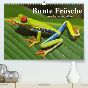 Bunte Frösche und kleine Reptilien (Premium, hochwertiger DIN A2 Wandkalender 2021, Kunstdruck in Hochglanz) von Stanzer,  Elisabeth