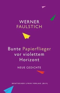 Bunte Papierflieger vor violettem Horizont von Faulstich,  Werner