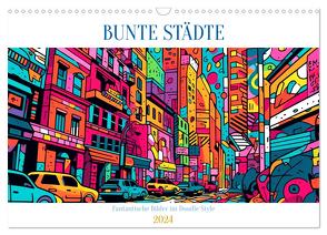 Bunte Städte (Wandkalender 2024 DIN A3 quer), CALVENDO Monatskalender von Alberts,  Tim
