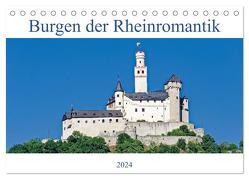 Burgen der Rheinromantik (Tischkalender 2024 DIN A5 quer), CALVENDO Monatskalender von Meyer,  Dieter