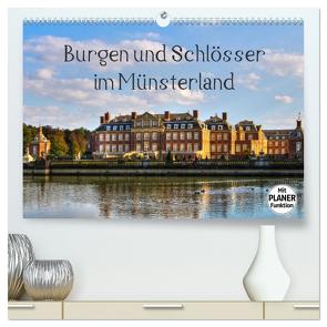 Burgen und Schlösser im Münsterland (hochwertiger Premium Wandkalender 2024 DIN A2 quer), Kunstdruck in Hochglanz von Michalzik,  Paul