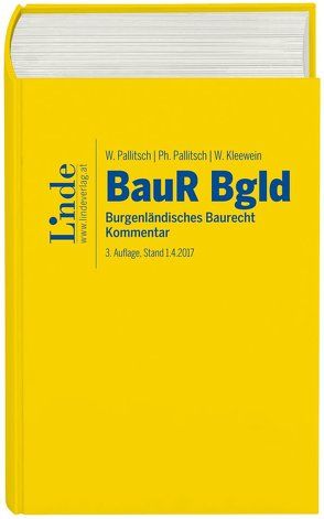 BauR Bgld. | Burgenländisches Baurecht von Kleewein,  Wolfgang, Pallitsch,  Philipp, Pallitsch,  Wolfgang