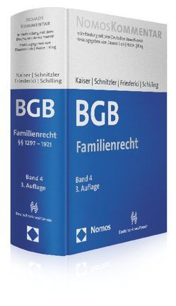 Bürgerliches Gesetzbuch: Familienrecht von Dauner-Lieb,  Barbara, Friederici,  Peter, Heidel,  Thomas, in Verbindung mit dem Deutschen Anwaltvereinin Verbindung mit dem Deutschen Anwaltverein, Kaiser,  Dagmar, Ring,  Gerhard, Schilling,  Roger, Schnitzler,  Klaus