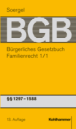 Bürgerliches Gesetzbuch mit Einführungsgesetz und Nebengesetzen (BGB) von Althammer,  Christoph, Czeguhn,  Ignacio, Fischinger,  Philipp S., Grziwotz,  Herbert, Häberle,  Otmar, Heintzmann,  Walther, Kappler,  Susanne, Leiß,  Martin, Lipp,  Martin, Löhnig,  Martin, Matthiessen,  Michael, Soergel,  Hans-Theodor