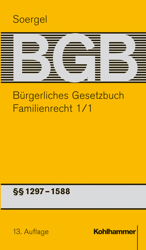 Bürgerliches Gesetzbuch mit Einführungsgesetz und Nebengesetzen (BGB) von Althammer,  Christoph, Czeguhn,  Ignacio, Fischinger,  Philipp S., Grziwotz,  Herbert, Häberle,  Otmar, Heintzmann,  Walther, Kappler,  Susanne, Leiß,  Martin, Lipp,  Martin, Löhnig,  Martin, Matthiessen,  Michael, Soergel,  Hans-Theodor