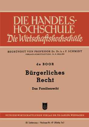 Bürgerliches Recht von Boor,  Hans Otto ˜deœ