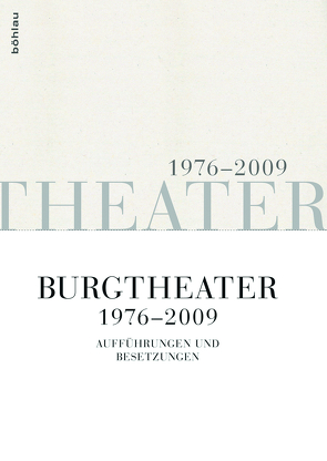 Burgtheater 1976-2009 von Fundulus,  Katharina