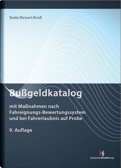 Bußgeldkatalog von Bode,  Hans Jürgen, Kroll,  Leif Hermann, Reisert,  Gesine