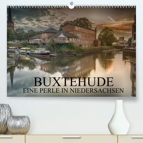 Buxtehude – Eine Perle in Niedersachsen (Premium, hochwertiger DIN A2 Wandkalender 2022, Kunstdruck in Hochglanz) von Schwarz,  Wolfgang