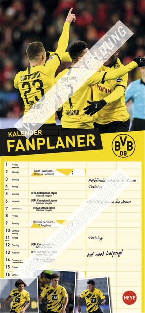 BVB Fanplaner Kalender 2022 von Heye