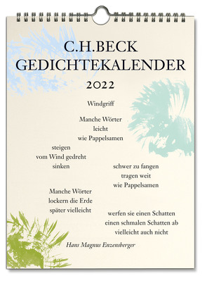 C.H. Beck Gedichtekalender von Campe,  Chris, Petersdorff,  Dirk von