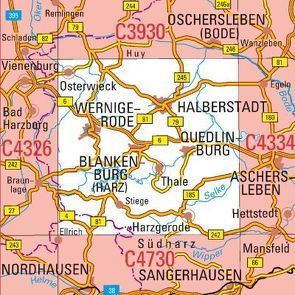 C4330 Halberstadt Topographische Karte 1 : 100 000