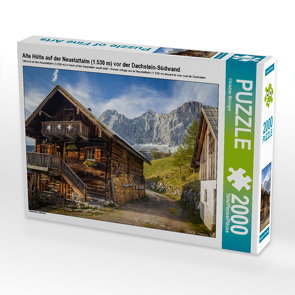 CALVENDO Puzzle Alte Hütte auf der Neustattalm (1.530 m) vor der Dachstein-Südwand 2000 Teile Lege-Größe 90 x 67 cm Foto-Puzzle Bild von Christian Müringer