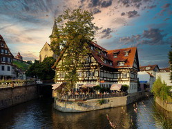 CALVENDO Puzzle Alte Zimmerei an der Agnesbrücke in Esslingen a.N. 1000 Teile Lege-Größe 640 x 480 cm Foto-Puzzle Bild von Klaus-Peter Huschka