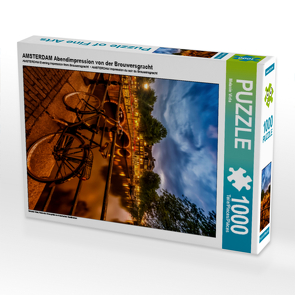 CALVENDO Puzzle AMSTERDAM Abendimpression von der Brouwersgracht 1000 Teile Lege-Größe 48 x 64 cm Foto-Puzzle Bild von Melanie Viola