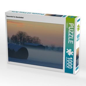 CALVENDO Puzzle Bauernhof im Abendnebel 1000 Teile Lege-Größe 64 x 48 cm Foto-Puzzle Bild von kattobello