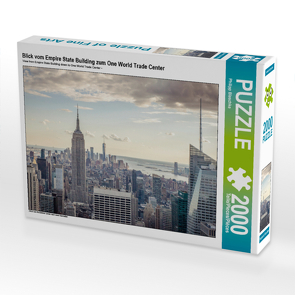 CALVENDO Puzzle Blick vom Empire State Building zum One World Trade Center 2000 Teile Lege-Größe 90 x 67 cm Foto-Puzzle Bild von Philipp Blaschke