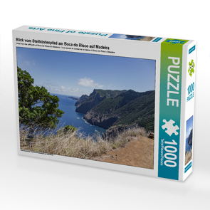 CALVENDO Puzzle Blick vom Steilküstenpfad am Boca do Risco auf Madeira 1000 Teile Lege-Größe 64 x 48 cm Foto-Puzzle Bild von N N