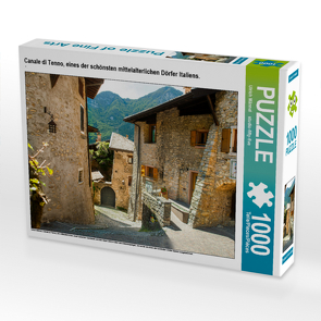 CALVENDO Puzzle Canale di Tenno, eines der schönsten mittelalterlichen Dörfer Italiens. 1000 Teile Lege-Größe 64 x 48 cm Foto-Puzzle Bild von Ulrich Männel studio-fifty-five