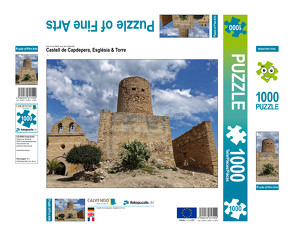 CALVENDO Puzzle Castell de Capdepera, Església & Torre 1000 Teile Lege-Größe 640 x 480 cm Foto-Puzzle Bild von Peter Balan