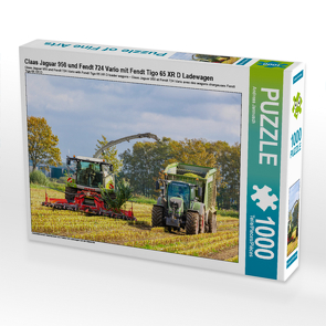 CALVENDO Puzzle Claas Jaguar 950 und Fendt 724 Vario mit Fendt Tigo 65 XR D Ladewagen 1000 Teile Lege-Größe 64 x 48 cm Foto-Puzzle Bild von Andreas Jannusch