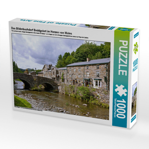 CALVENDO Puzzle Das Bilderbuchdorf Beddgelert im Herzen von Wales 1000 Teile Lege-Größe 64 x 48 cm Foto-Puzzle Bild von N N