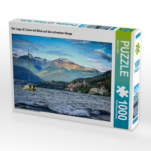 CALVENDO Puzzle Der Lago di Como mit Blick auf die schweizer Berge 1000 Teile Lege-Größe 64 x 48 cm Foto-Puzzle Bild von Markus Treffer