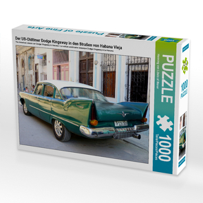 CALVENDO Puzzle Der US-Oldtimer Dodge Kingsway in den Straßen von Habana Vieja 1000 Teile Lege-Größe 64 x 48 cm Foto-Puzzle Bild von Henning von Löwis of Menar