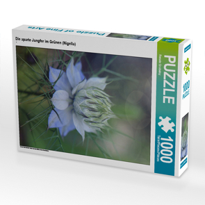 CALVENDO Puzzle Die aparte Jungfer im Grünen (Nigella) 1000 Teile Lege-Größe 48 x 64 cm Foto-Puzzle Bild von Renate Grobelny