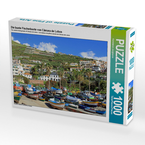 CALVENDO Puzzle Die bunte Fischerboote von Câmara de Lobos 1000 Teile Lege-Größe 64 x 48 cm Foto-Puzzle Bild von Konstanze Junghanns