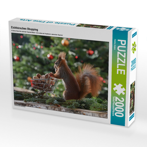 CALVENDO Puzzle Eichhörnchen Shopping 2000 Teile Lege-Größe 90 x 67 cm Foto-Puzzle Bild von Heike Adam