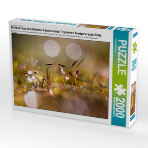 CALVENDO Puzzle Faszinierende Tropfenwelt & inspirierende Zitate 2000 Teile Lege-Größe 900 x 670 cm Foto-Puzzle Bild von Andrea Potratz