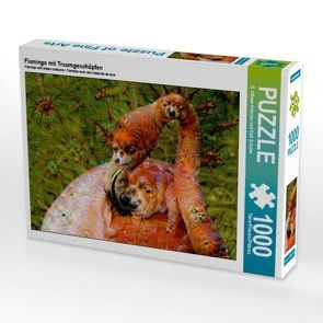 CALVENDO Puzzle Flamingo mit Traumgeschöpfen 1000 Teile Lege-Größe 64 x 48 cm Foto-Puzzle Bild von B. Hilmer-Schröer und Ralf Schröer von Hilmer-Schröer und Ralf Schröer,  B.