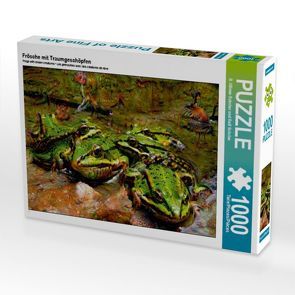 CALVENDO Puzzle Frösche mit Traumgeschöpfen 1000 Teile Lege-Größe 64 x 48 cm Foto-Puzzle Bild von B. Hilmer-Schröer und Ralf Schröer von Hilmer-Schröer und Ralf Schröer,  B.