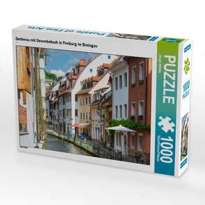 CALVENDO Puzzle Gerberau mit Gewerbebach in Freiburg im Breisgau 1000 Teile Lege-Größe 64 x 48 cm Foto-Puzzle Bild von Jürgen Wöhlke